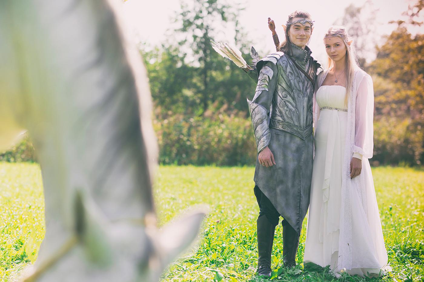 Od dawna tliła mi się wizja na sesje ślubną w stylu fantasy. Elfy, ponieważ są moimi ulubionymi postaciami fantasy.